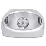 Men's 1ct Diamond Ring In 10K White Gold Image-3