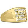 Men's 1ct Diamond Ring In 10K Yellow Gold Image-2