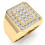 Men's 1ct Diamond Ring In 10K Yellow Gold Image-2