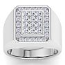 Men's 1ct Diamond Ring In 14K White Gold Image-1