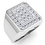 Men's 1ct Diamond Ring In 14K White Gold Image-2