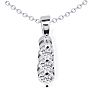 1/4ct Three Diamond Drop Style Diamond Pendant In 10k White Gold Image-3