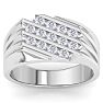 Men's 1/2ct Diamond Ring In 10K White Gold Image-1