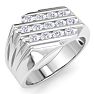 Men's 1/2ct Diamond Ring In 10K White Gold Image-2