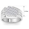 Men's 1/2ct Diamond Ring In 10K White Gold Image-5