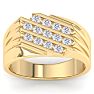 Men's 1/2ct Diamond Ring In 10K Yellow Gold Image-1