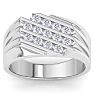 Men's 1/2ct Diamond Ring In 14K White Gold Image-1