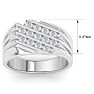 Men's 1/2ct Diamond Ring In 14K White Gold Image-5