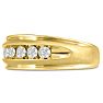 Men's 1/2ct Diamond Ring In 10K Yellow Gold Image-2