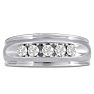 Men's 1/2ct Diamond Ring In 14K White Gold Image-1