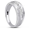Men's 1/2ct Diamond Ring In 14K White Gold Image-6