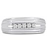 Men's 1/4ct Diamond Ring In 10K White Gold Image-1