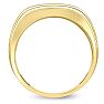 Men's 1/4ct Diamond Ring In 10K Yellow Gold Image-4
