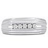 Men's 1/4ct Diamond Ring In 14K White Gold Image-1