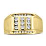 Men's 1/2ct Diamond Ring In 10K Yellow Gold Image-1