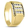 Men's 1/2ct Diamond Ring In 10K Yellow Gold Image-6