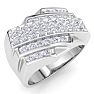 Men's 1ct Diamond Ring In 14K White Gold Image-2