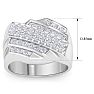 Men's 1ct Diamond Ring In 14K White Gold Image-5