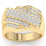 Men's 1ct Diamond Ring In 14K Yellow Gold Image-1