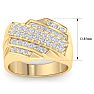 Men's 1ct Diamond Ring In 14K Yellow Gold Image-5