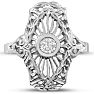 1/10ct Diamond Cathedral Ring in 14k White Gold Image-1