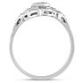 1/10ct Diamond Cathedral Ring in 14k White Gold Image-2