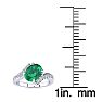 1 1/5ct Oval Emerald And Diamond Ring In 14 Karat White Gold Image-5