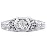 Antique 1/3 Carat Diamond Engagement Ring In 14 Karat White Gold. Also Available in Yellow and Rose. Image-1