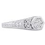Antique 1/3 Carat Diamond Engagement Ring In 14 Karat White Gold. Also Available in Yellow and Rose. Image-2