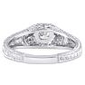 Antique 1/3 Carat Diamond Engagement Ring In 14 Karat White Gold. Also Available in Yellow and Rose. Image-4