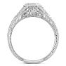 Antique 1/3 Carat Diamond Engagement Ring In 14 Karat White Gold. Also Available in Yellow and Rose. Image-5