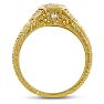 Antique 1/3ct Diamond Engagement Ring In 14 Karat Yellow Gold Image-4