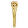 Antique 1/3ct Diamond Engagement Ring In 14 Karat Yellow Gold Image-5