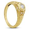 Antique 1/3ct Diamond Engagement Ring In 14 Karat Yellow Gold Image-6