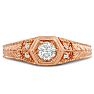 Antique 1/3ct Diamond Engagement Ring In 14 Karat Rose Gold Image-1