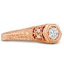 Antique 1/3ct Diamond Engagement Ring In 14 Karat Rose Gold Image-2