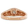 Antique 1/3ct Diamond Engagement Ring In 14 Karat Rose Gold Image-3