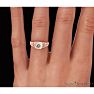 Antique 1/3ct Diamond Engagement Ring In 14 Karat Rose Gold Image-7