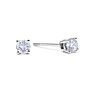 1/10 Carat Diamond Stud Earrings In 14 Karat White Gold Image-1