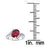 1 1/5ct Oval Ruby And Diamond Ring In 14 Karat White Gold Image-5