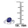 1 1/5ct Oval Sapphire And Diamond Ring In 14 Karat White Gold Image-5