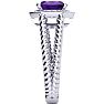 1 1/2ct Oval Shape Amethyst and Diamond Ring In 14 Karat White Gold Image-4