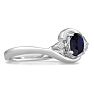 1/2ct Sapphire and Diamond Ring In 14 Karat White Gold Image-2