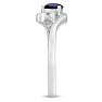 1/2ct Sapphire and Diamond Ring In 14 Karat White Gold Image-4