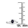 1/2ct Sapphire and Diamond Ring In 14 Karat White Gold Image-5