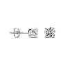 1 Carat Diamond Stud Earrings In 14 Karat White Gold Image-1