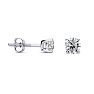 1/2 Carat Diamond Stud Earrings In 14 Karat White Gold Image-1