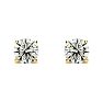 1/2 Carat Diamond Stud Earrings In 14 Karat Yellow Gold Image-2