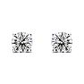 1 Carat Diamond Stud Earrings In 14 Karat White Gold Image-2