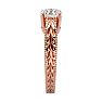 Round Engagement Rings, 1 Carat Diamond Solitaire Engagement Ring with Tapered Etched Band Crafted In 14 Karat Rose Gold Image-4